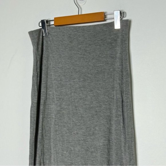 Aritzia Talula Grey Jersey Midi Slit Skirt - Picture 2 of 8